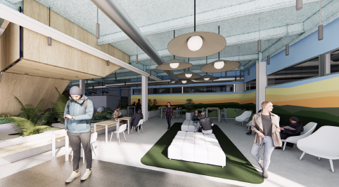 Interior Perspective 1st Floor Wellbeing Center