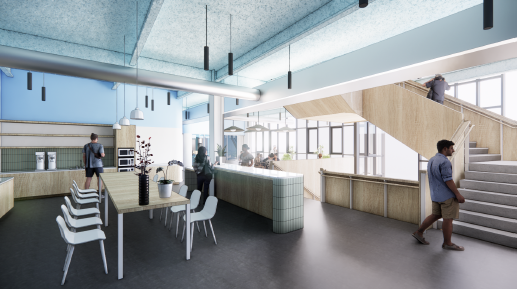 Interior Perspective 2nd Floor Shared Kitchen